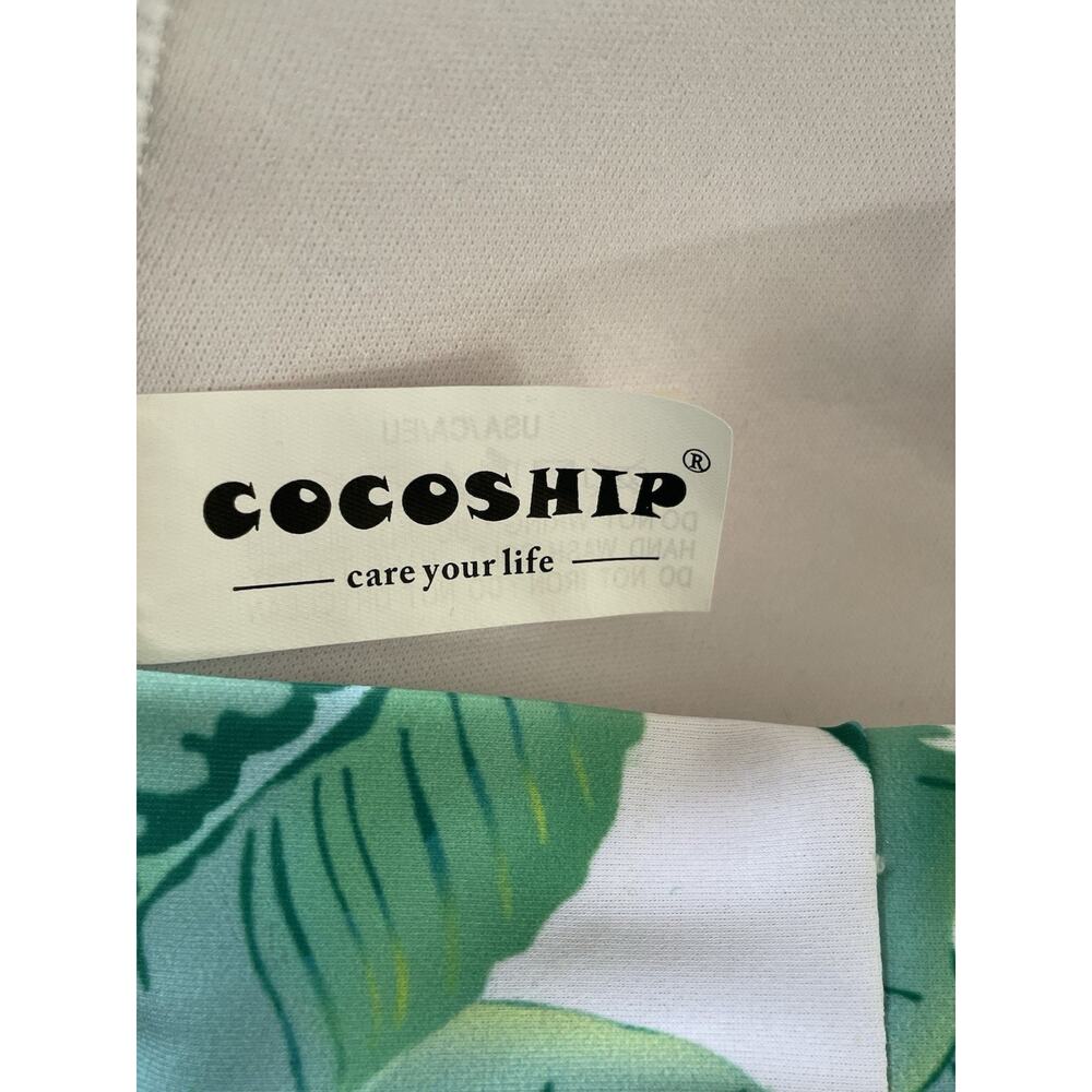 Cocoship Swim Bikini Swimsuit High Waist Floral Swimwear Beach Pool - Picture 9 of 10